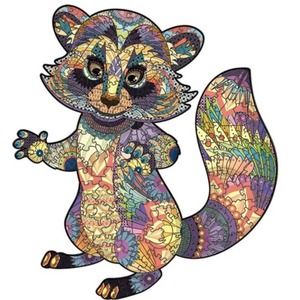Wood Animal Puzzle - Racoon